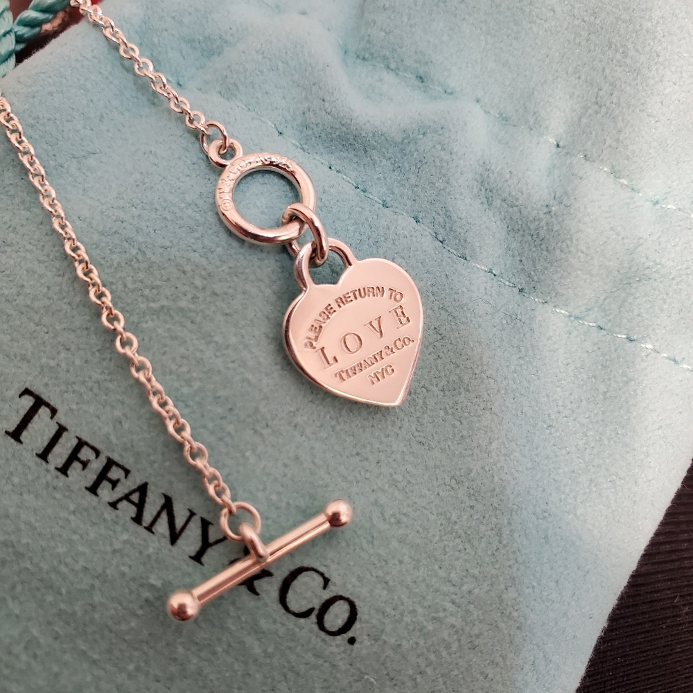 Sold Retired Tiffany Love Heart Toggle Bracelet - Picture 2 of 7